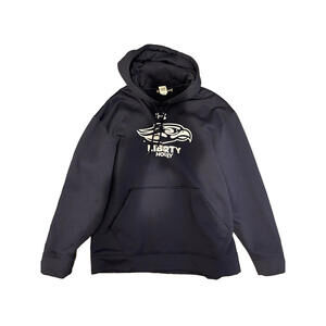 LIBERTY UNIVERSITY UNDER ARMOUR SWEATSHIRT HOODIE HOCKEY LU BLUE PULLOVER LARGE